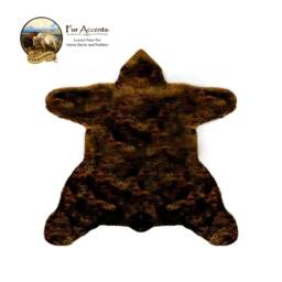 Faux Fur Bear Skin Rug - Plush Animal Pelt Shape Throw - thumbnail 3