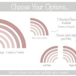 Pink Neutral Rainbow Wall Decal - Nursery Playroom Decor - thumbnail 2
