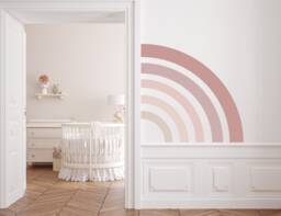 Pink Neutral Rainbow Wall Decal - Nursery Playroom Decor