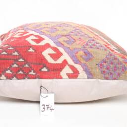 Kilim Pillow, Wool Kilim Pillow From Sarkoy 50x50 cm, 20x20 - thumbnail 3