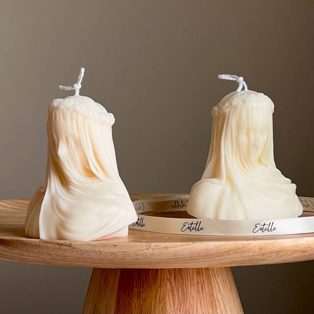 Blinded Lady Soy Wax Candle - Handmade Torso Female - image 1