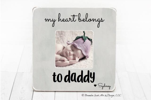 Father's Day From Child Daughter Son, Dad Frame, Gift For Daddy Husband, Personalized Picture New Dad, First Fathers - image 1
