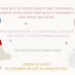 Personalised Christmas Stocking, Baby's 1St Christmas, First Christmas, New Baby Gift, Boys, Girls, Kids, Christmas Decoration, Babies, Keepsake - thumbnail 3
