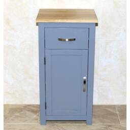 Grey Painted Bathroom Furniture Small Vanity Cabinet - Cupboard With Shelving Storage 300G - thumbnail 1
