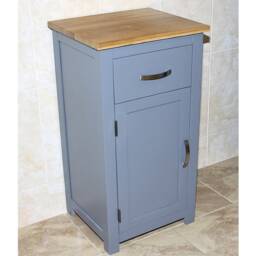 Grey Painted Bathroom Furniture Small Vanity Cabinet - Cupboard With Shelving Storage 300G - thumbnail 2