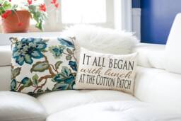 Love Story Pillow , Quirky Couples Gift It All Began, Cotton Anniversary 2nd Anniversary, Engagement Gift For Men, Fianc?? - thumbnail 1