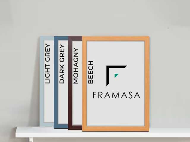 Modern Rainbow Colours Photo Frame Black Dark Grey Blue Pink Red Picture Poster Frames Wall Art Home Decor Gift A2 A3 A4 A5 Birthday - image 1