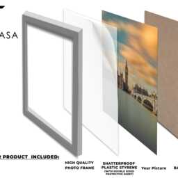 Modern Rainbow Colours Photo Frame Black Dark Grey Blue Pink Red Picture Poster Frames Wall Art Home Decor Gift A2 A3 A4 A5 Birthday - thumbnail 2
