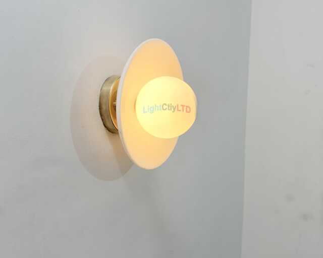 Handmade Alabaster Wall Sconce, Brass Light Fixture - image 1