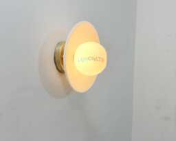 Handmade Alabaster Wall Sconce, Brass Light Fixture - thumbnail 1