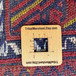 2'5x12'6 Vintage Moshwani Runner Rug - Hand-Knotted Woolen , Contemporary Geometric Design Boho Kitchen Hallway - thumbnail 4