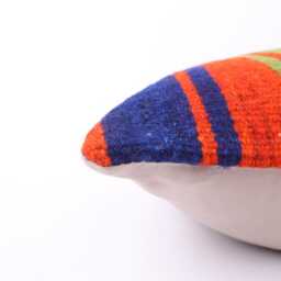Kilim Lumbar Pillow Cover Turkish Woven Cushion, Bohemian Decor - 12x24 - thumbnail 4