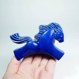 Galloping Ceramic Horse Figurine, Equine Decor, Home Decoration Animal, Lover Gift - thumbnail 2