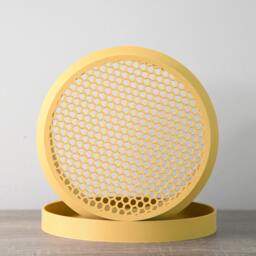 Jetsetter Planter With Drainage & Saucer in Yellow, Unique 3D Printed Plant Pot Small & Large Sizes, 4 5 6 7 8 Inch - thumbnail 4
