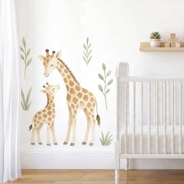 Giraffe Family Nursery Wall Stickers Fabric - image 1
