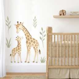 Giraffe Family Nursery Wall Stickers - thumbnail 1