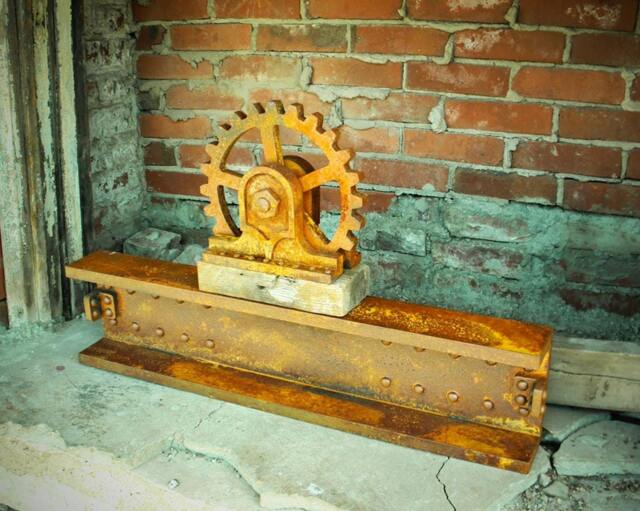 steampunk Decor, Shelf, Wall Art, Industrial Large Wood Gear - image 1