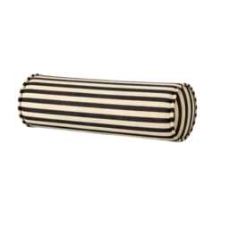 Ticking Bolster Pillow Cover - Farmhouse King Bed Black Ivory Stripe Cushion