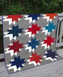 Double Star Quilt Pattern - Modern Patchwork Throw - PDF Pattern - thumbnail 2