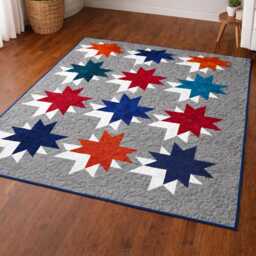 Double Star Quilt Pattern - Modern Patchwork Throw - PDF Pattern - thumbnail 3