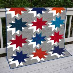 Double Star Quilt Pattern - Modern Patchwork Throw - PDF Pattern - thumbnail 4