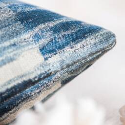 Indigo Blue Decorative Throw Pillow Cover, Satin Blend Cushion Covers, Accent Toss Modern Pillowcase, Patterned Farmhouse Trendy Boho - thumbnail 4