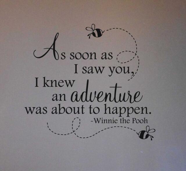 Winnie The Pooh Quote Wall Decal Adventure Nursery Sticker - image 1
