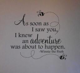 Winnie The Pooh Quote Wall Decal Adventure Nursery Sticker - thumbnail 1