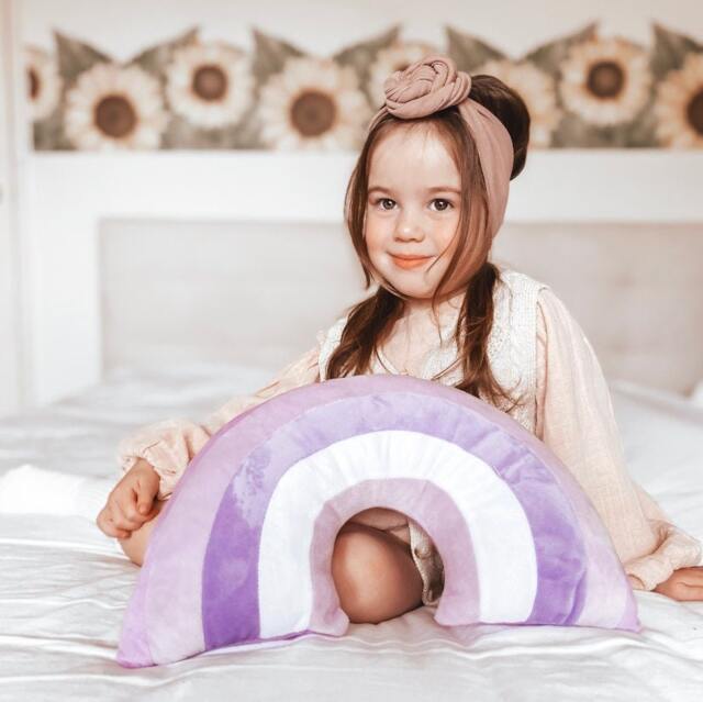 Purple Rainbow Cushion - Unique Gift, Perfect For Any Kids Bedroom - image 1