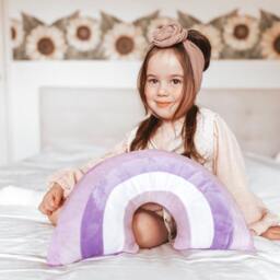 Purple Rainbow Cushion - Unique Gift, Perfect For Any Kids Bedroom - thumbnail 1