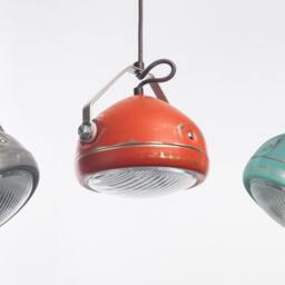 No.5 Vintage Headlight in Marsala - Hanging Lamp Spotlight Industrial Lighting - thumbnail 2
