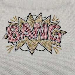 Rhinestone Bang, Pop Art, Cartoon Style, Hanging Banner Flag, Linen Wall Stocking Filler, Room Welsh Decor, Kid's Children's Decor - thumbnail 4