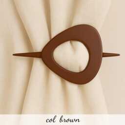 Triangle Curtain Tiebacks - Set Of 2 Matte Black Gold Nickel Modern Metallic Holdbacks Minimal Window Decor - thumbnail 3