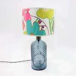 Recycled Glass Diamond Table Lamp 34cm - thumbnail 2