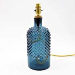 Recycled Glass Diamond Table Lamp 34cm - thumbnail 3