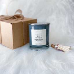 Grandad's Cosy Moments Candle Gift Set With Mini Matches Jar & Box Gift For Grandad Christmas Father's Day Grandpa's Birthday Present - thumbnail 3