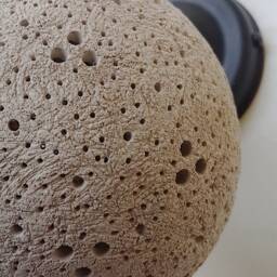 Grey Ceramic Wall Sconce Handmade Stucco Texture Lighting - thumbnail 3