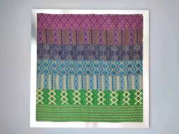 Handmade Patchwork Tapestry Hippie Altar Decor With Golden Accents