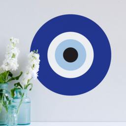 Blue Evil Eye Wall Sticker Decal - My Wonderful Walls - thumbnail 2