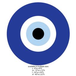 Blue Evil Eye Wall Sticker Decal - My Wonderful Walls - thumbnail 3