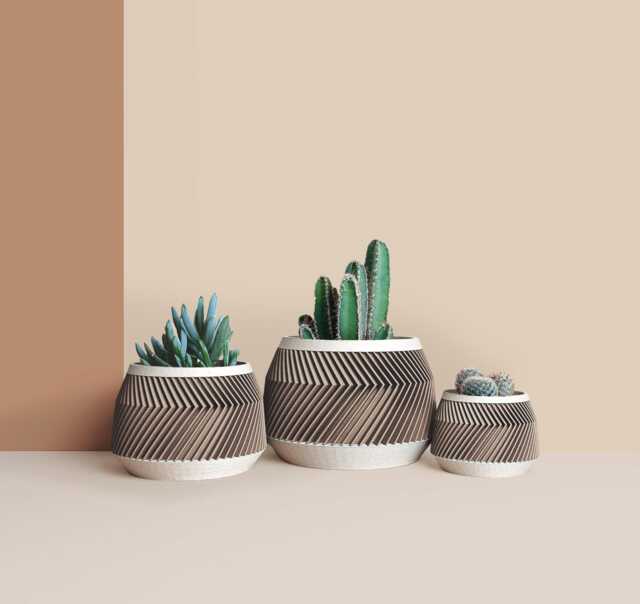 3D Printed Cactus, Succulent Planters, Interior Plant Pots, Mid Century Eco-Friendly Gift Idea For Home, Large Planter Pot - image 1