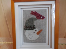 Frosty & Friend Framed Wall Hanging