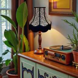 Handmade Black Paisley Print Fabric Floor Standard Lampshade Bedside Lamps Table Lamp Shades Candle Clip On Wall Lights Ceiling Pendants - thumbnail 3