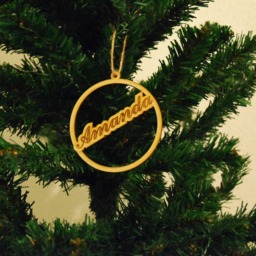 Personalised Bauble Perspex Acrylic Plywood Mdf Your Name - thumbnail 3