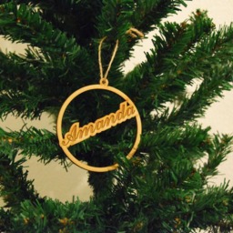 Personalised Bauble Perspex Acrylic Plywood Mdf Your Name - thumbnail 2