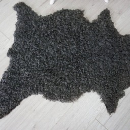 Genuine - Exclusive Swedish Gotland Sheepskin Rug Soft Curly Wool Natural Grey - Silver Ash Mix Sg 178 - thumbnail 3