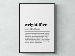 Weightlifter Funny Definition Sport Gift Wall Art Print - thumbnail 1