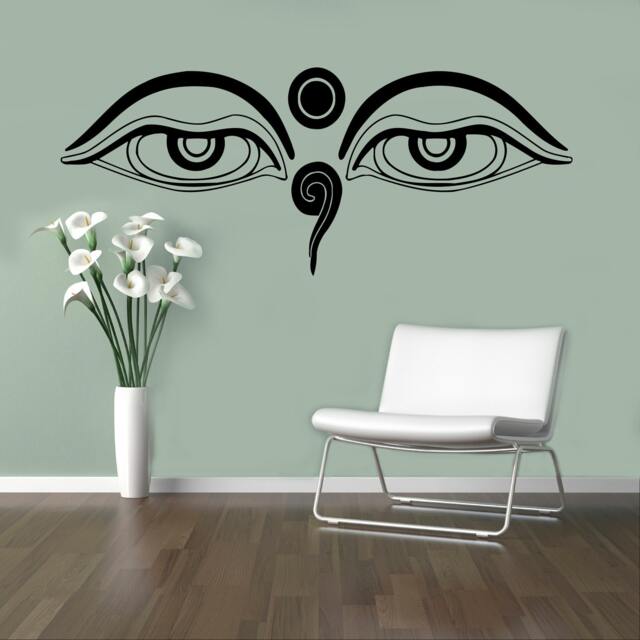 Eyes Of Buddha Wall Decal Vinyl Sticker Asia God Home Decor Ideas Interior Art 23(Nt - image 1