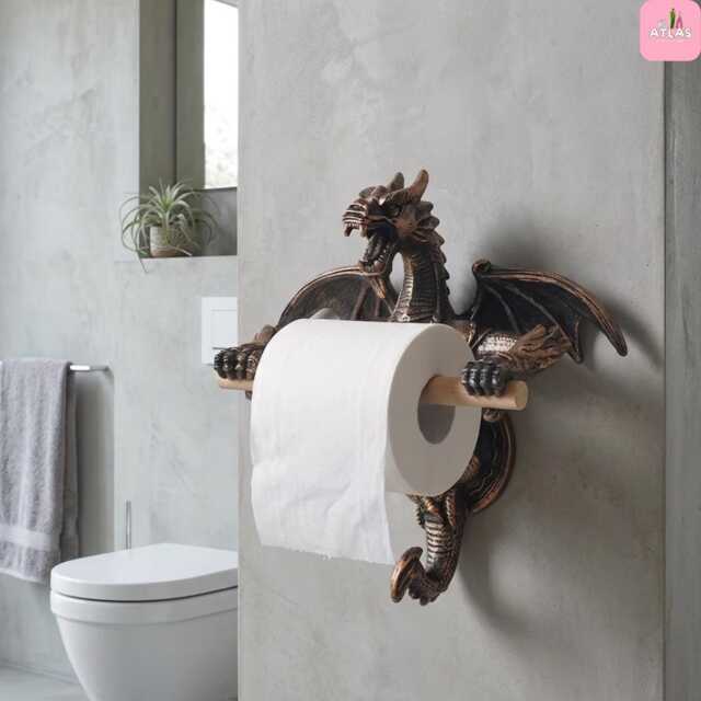 Dragon Toilet Paper Holder Wall Mount - image 1