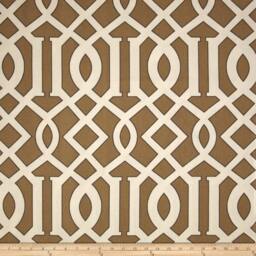 "Pair Of 50"" Rinaldi Kemble Fawn Or Tan & Natural Trellis Panels, Drapes, Curtains - 50x63"" 50x84"" 50x96"" 50x108"